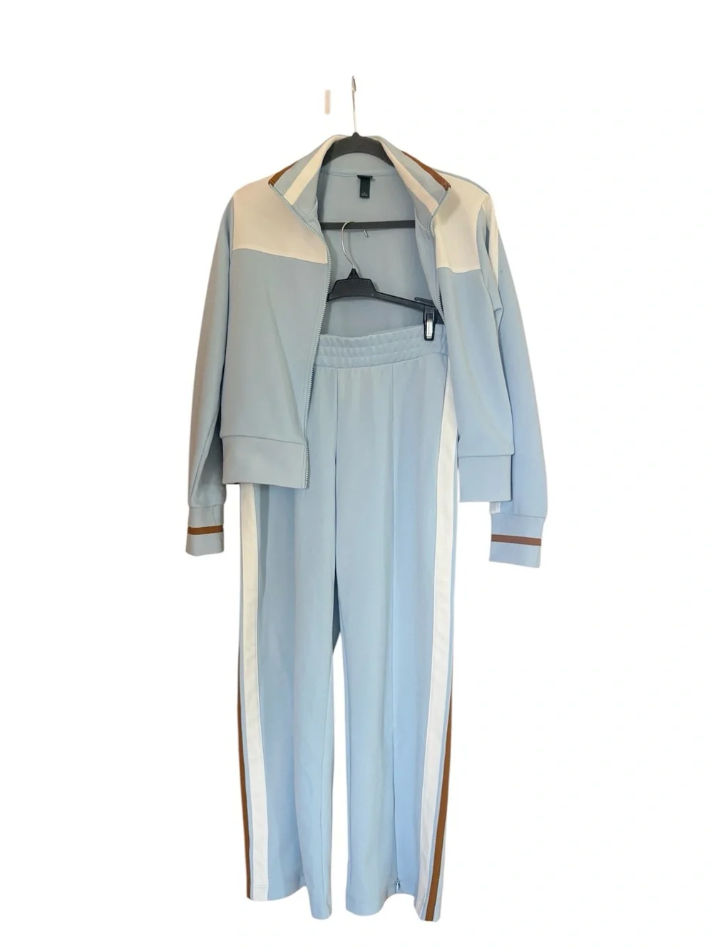 wild fable Light Blue & Cream Track Jacket and Pants